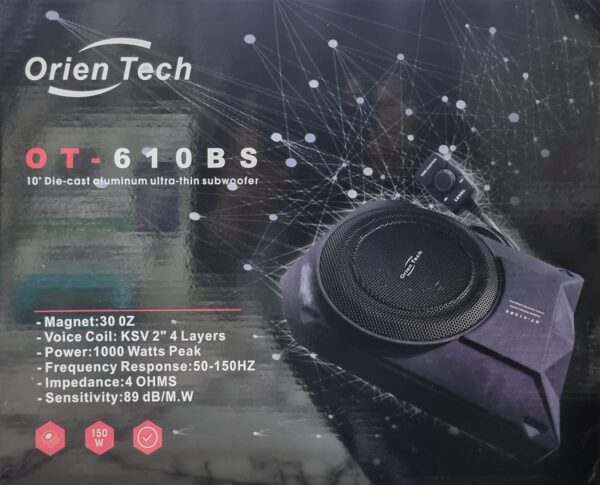 Orientech OT - 610BS 10" Die Cast Aluminium ultra thin Subwoofer - Image 2