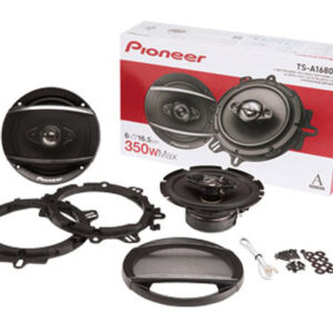 Pioneer TS-A1680F 6-1/2" - 4-way, 350 W Max Power, Carbon/Mica-reinforced IMPP™ cone, 11mm Tweeter and 11mm Super Tweeter and 1-5/8" Cone Midrange - Coaxial Speakers (pair)