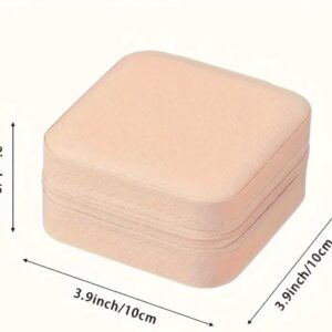 Jewelry Organizer Display Travel,Portable Leather jewelry case Boxes-(Pink) - Image 2